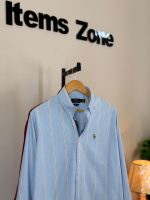 Ralph Lauren Style Striped Shirt SKY BLUE AND RED