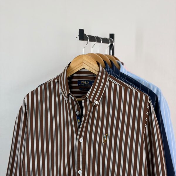 Classic Stripe Shirt (Coffee)