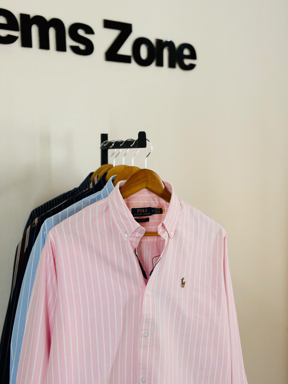 WhatsApp Image 2026-10-02 at 12.54.28 PMfgxfgh Classic Stripe Shirt (Pink) - Image 1